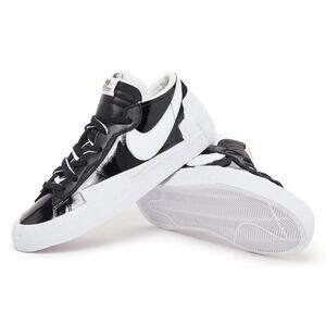 Nike Blazer Low Sacai Black Patent Leather Men's Shoes Size 14